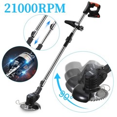24V Cordless Weed Eater Electric Brush Cutter Lawn Edger Grass String Trimmer