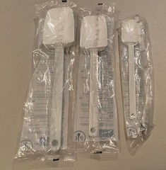 New Pampered Chef Classic White Mix n Scraper Spatula Lot of 3 Set 1657 1656 165