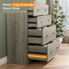 Wood Drawer Organizer with Metal Handles for Bedroom Living Room Hallway Wood