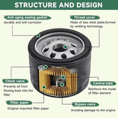 For Kawasaki 49065-0736 Oil Filter Replaces 49065-7007, 49065-0721
