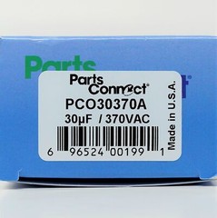 USA Run Capacitor 30 mfd (uf) 370 Volt Oval American Made PartsConnect PCO30370A