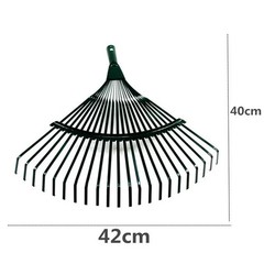 22 Teeth Heavy Duty Steel Metal Rake for Head High Carbon Steel Lawn Leaves-USA