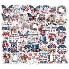 10 Random Matte Stickers – Patriotic American USA 4th of July Celebration