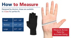 Doctor Developed Compression Gloves for Women and Men, Open-Finger Arthritis