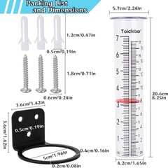 Outdoor Rain Gauge 8.11″ Height with Visible Red Float for Accurate Measurements