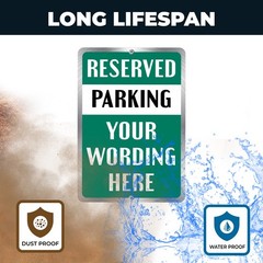 Customized With Your Parking Text New Personalized Aluminum Metal Sign 8 x 12″