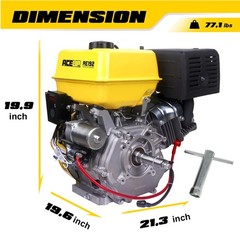 Aceup Energy 18HP 459cc Gas Powered Engine Horizontal Shaft OHV Electric Start