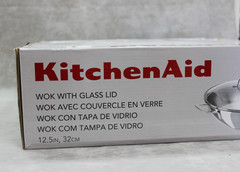 KitchenAid Wok Stir Fry Skillet with Glass Lid 12.5 Inches Never Used In Box