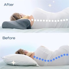 Ergonomic Memory Foam Pillow, Pillow for Side Sleepers for Neck Pain Relief