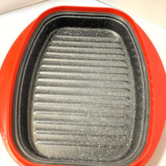 Range Mate Rectangular Nonstick Microwave Grill Pan Red With Recipe Booklet