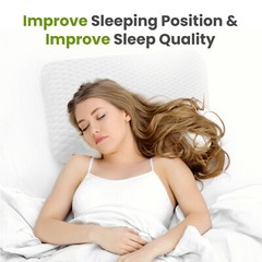 Cooling Memory Foam Pillow with Pillowcase – Neck Support for Side Sleepers