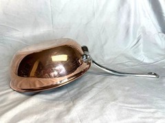 Mauviel 1830 Copper 8 ½” M’6 Chefs Pan Round Bottom 2qt Stainless Steel Handle