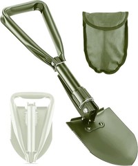 18.5” Digging Shovel Portable Ergonomic High Carbon Steel Folding Shovel for