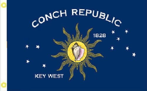 “KEY WEST CONCH REPUBLIC” flag 3×5 ft polyester banner sign Florida FL