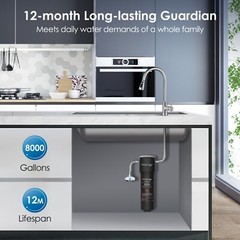 Waterdrop 10UA Under Sink Water Filter System,8K Gallons High Chlorine Reduction