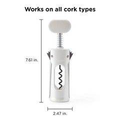 Rabbit Premium Wine Wing Corkscrew Opener 2.36 x 1.97 x 7.68 IN, Pearl