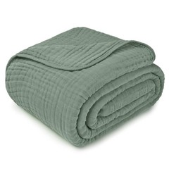 Muslin Blanket for Adults Queen 90″ x 90″ – 6 Layer Soft, Breathable & Lightweig