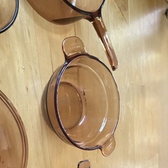 Corning ware Visions Amber Glass 5-Piece Saucepan Set Gas/Electric 1.5L no lid