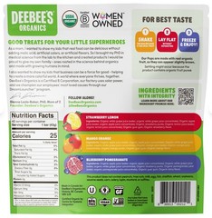 Deebee’s Organic Superfruit Freezie Ice Pops Variety 40ct 1.35oz Vegan BPA Free