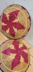 NAWOU Handmade Basket Uganda Fair Trade Coil Wall Hanging Ugandan Women 14″ x 3″