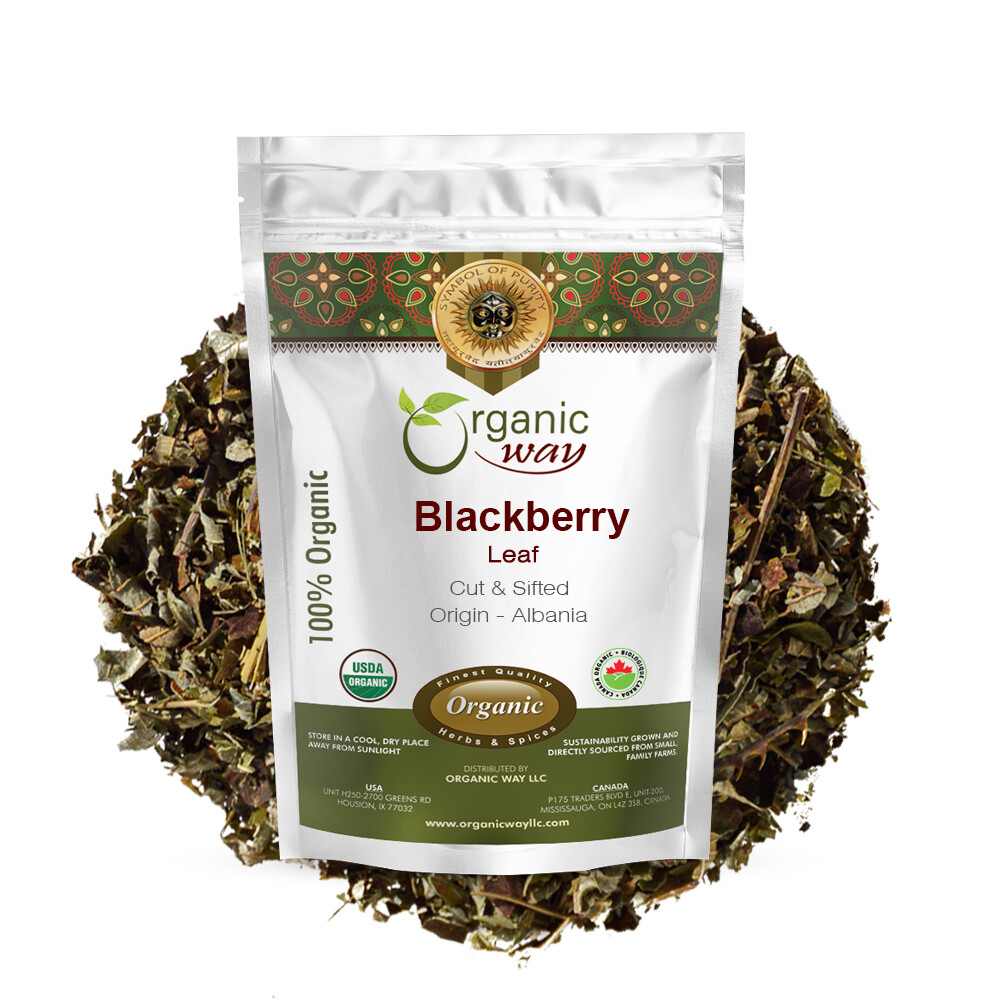 Organic Way Blackberry Leaf Cut & Sifted – Kosher & USDA Certified (1LBS / 16Oz)
