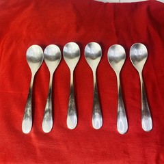 Pfaltzgraff Stainless 18/8 SONYA Oval Tea Spoons Glossy Flatware 6.75in