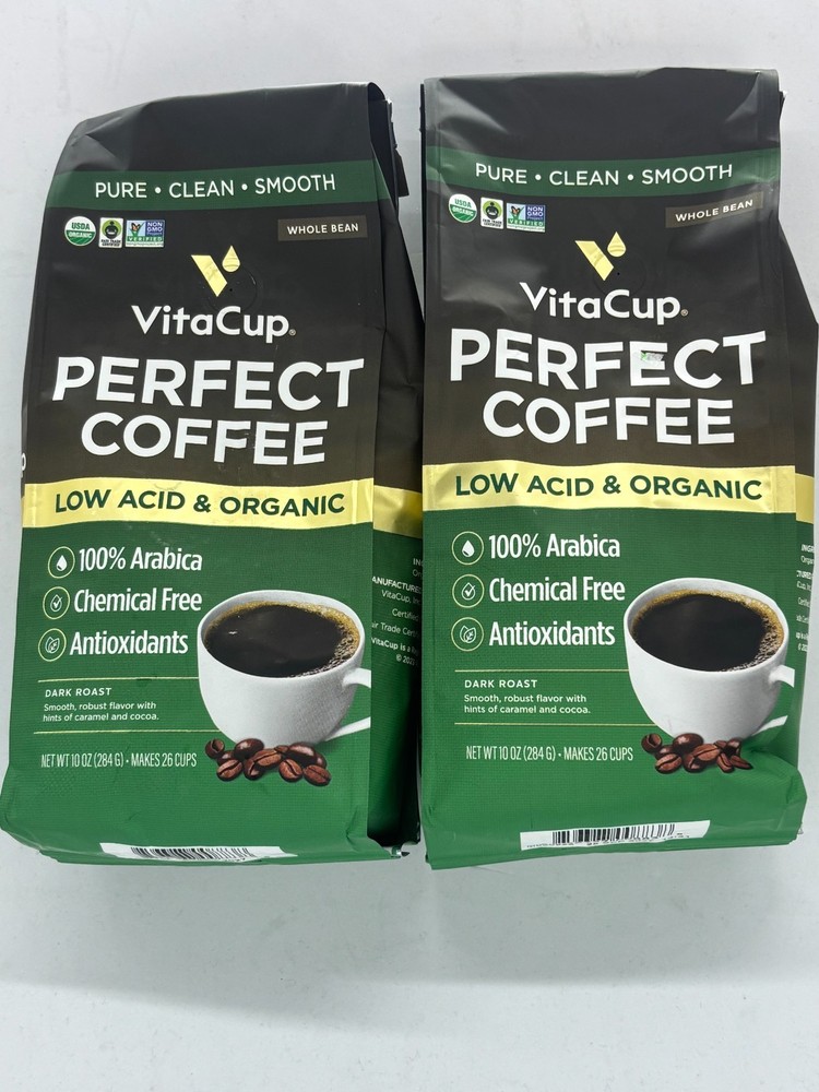 VitaCup Perfect Low Acid Dark Roast 2 x 10z., Best By 9/2027, FREE SHIPPING!!
