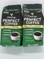 VitaCup Perfect Low Acid Dark Roast 2 x 10z., Best By 9/2027, FREE SHIPPING!!