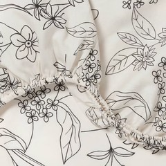 Full Easy Care Cotton Blend Sateen Sheet Set Gray Floral – Room