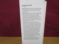 Google Nest Smart Wi-Fi Video Doorbell Camera Snow GA01318-US **New Open Box**