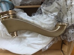 New OB Delta 3595LF-CZMPU-LHP Low Arc Wide Spread Lav Faucet in Champagne Bronze