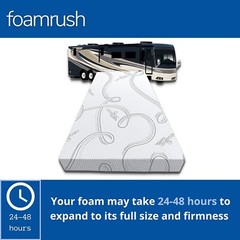 FoamRush Bunk (48″ x 75″) Cooling Gel Memory Foam RV Mattress Medium Firm USA