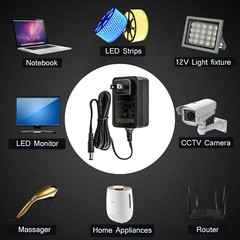 [UL] Kastar AC 110-240V DC 12V 2A Power Supply Adapter For Pumps, Modems, Router