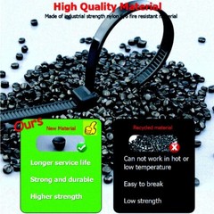 100 BLACK CABLE ZIP TIES Heavy Duty UV Resistant UL 4″ 6″ 8″ 12″ 15″ 18″ 24″ 36″