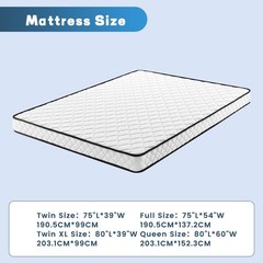 6Inch Gel Memory Foam Mattress Medium Firm Twin Txl Full Queen Size Bed in a Box