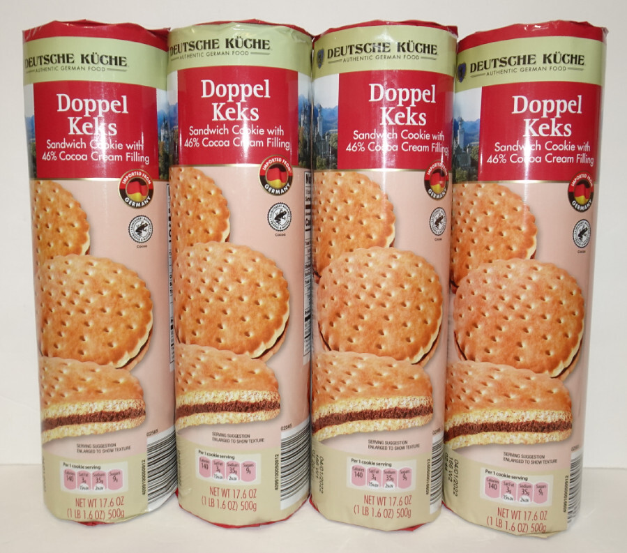 Deutsche Kuche Doppel Keks Sandwich Cookie 17.6oz 500g (4 Rolls)