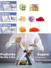 Safe Mandoline Slicer 5 in 1 Vegetable Chopper Food Potato Cutter Adjustable**++