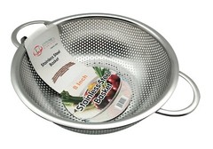 Rice Colander Stainless Steel Vegetables Fruit Basin 8/11/13.4 Inches