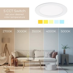 Builder Essential 4.25in Cutout 650 Lumens Round Recessed Light and Housing f…