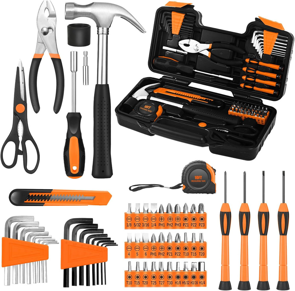 58-Piece Tool Kit Basic Home Repair Tool Set, General Household Hand Tool Kit,Sm