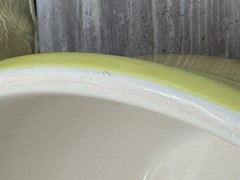 Le Creuset XL Mixing Bowl 4.4L 4.6 Qt Yellow Soleil Gradient RETIRED 12” CLEAN