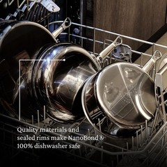 Hestan NanoBond Titanium Stainless Steel Sauté Pan With Lid 3 1/2-Qt