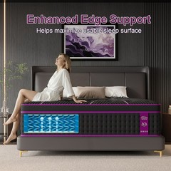 12″ 14″Twin Full Queen King Size Gel Memory Foam Spring Mattress In A Box