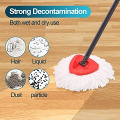 Replacement Microfiber Mop Head Easy Clean Wring Refill For O-Cedar Spin Mop