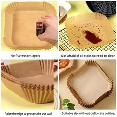 100 Pack Non-stick Baking Parchment Paper Liners Non-Stick Air Fryer Disposable
