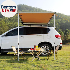 Vehicle Awning 4.6’X6.6′ Roof Rack Pull-Out Sun Shade UV50+ Pu3000Mm, Retractabl