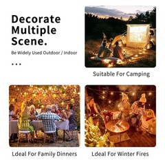ST38 LED Outdoor Solar Powered String Lights for Patio Yard Porch Party Decor