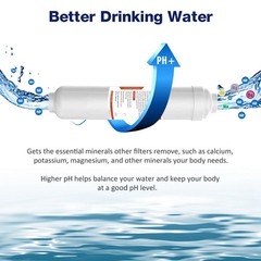 Alkaline Water Filter Mineral Ionizer Filters Ph+ Inline Replacement Cartridges