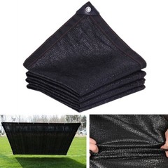90% Black Sunblock Shade Cloth Taped Edge w/ Grommets UV Resistant Shade Net US