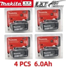 Genuine 4 Pack Makita BL1860B-2 18V LXT Lithium‑Ion 6.0Ah Battery USA-Ship